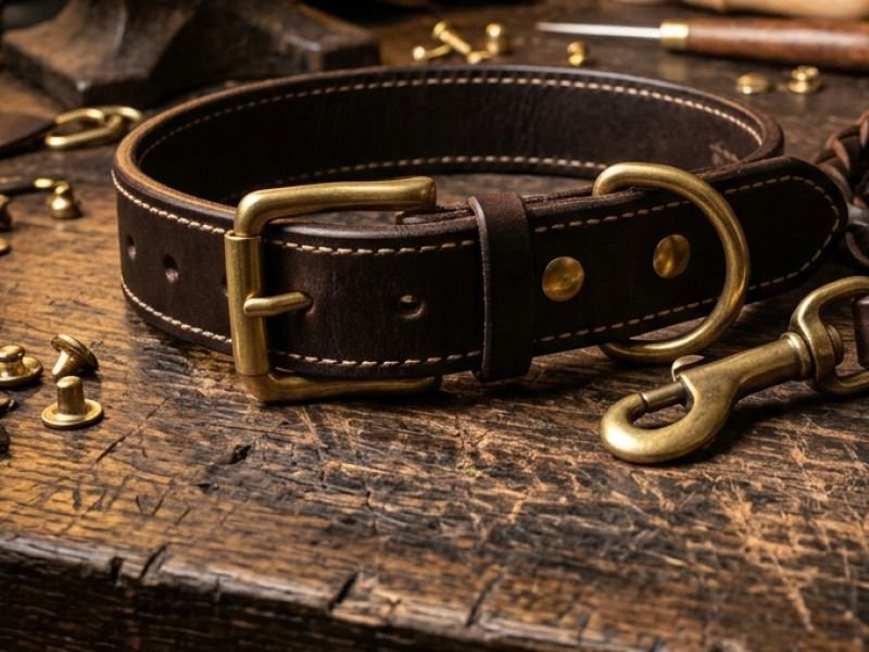 Master Saddle Leather Heavy-Duty Dog Collar