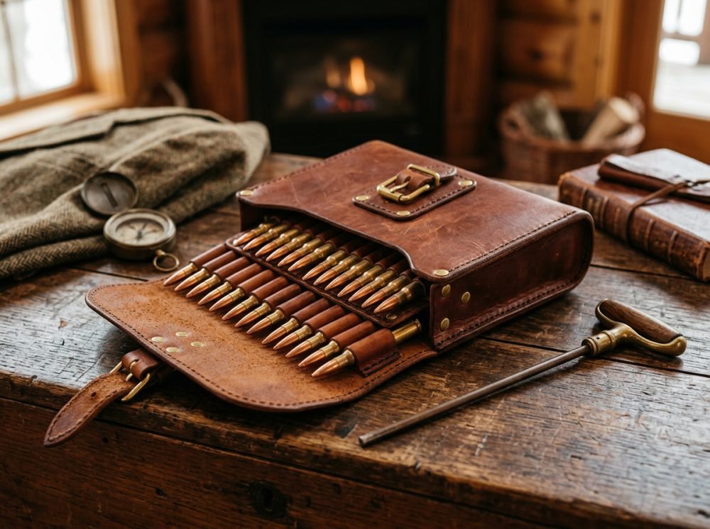 Bespoke 14-Round Saddle Leather Ammo Carrier
